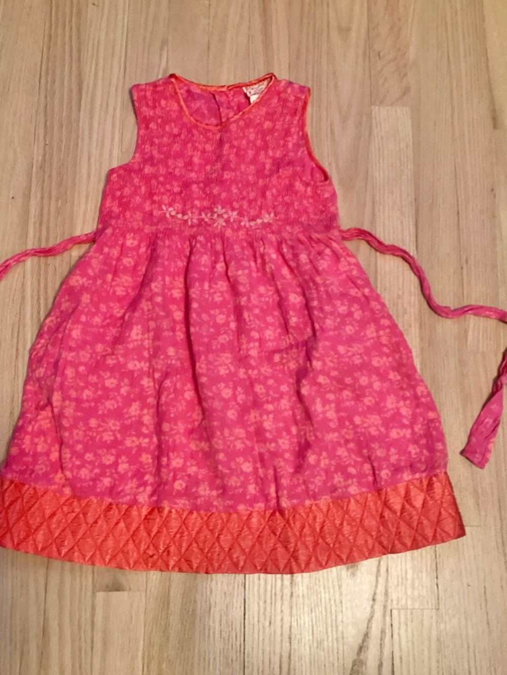 April Cornell Cornelloki print party folk retro smocked prairie dress